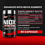 Nutrex Niox Nitric Oxide Arginine Nitrate+Vitamin C Muscle Pump Booster 90 Tablet