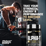 Nutrex Research Alpha-T Magnum Testosterone Support for Men | Anabolic Folic Acid , Tongkat Ali, Fadogia Agrestis, Boron , Apigenin , Shilajit and Ashwagandha | Muscle Builder for Strength, Growth & Hormone Balance