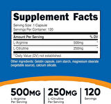 Nutricost L-Arginine(Arjinin) L-Citrulline(Sitrulin) Complex 750mg, 120 Caps