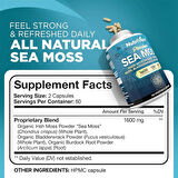 Nutrivein Sea Moss Bladderwrack Burdock Prebiotic Immune Digestive Thyroid,Skin Keto Detox Gut Joint