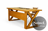 Neiwel Ares Doğal Ahşap Çalışma ve Ofis Masası-80cm-120cm