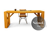 Neiwel Diaz Doğal Ahşap Çalışma ve Ofis Masası-70cm-100cm