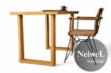 Neiwel Oven Doğal Ahşap Çalışma ve Ofis Masası-70cm-100cm