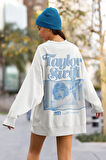 Şarkıcı Taylor Swift Baskılı Unisex Oversize Tasarım Sweatshirt