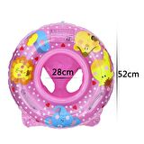 0-3 Yaş 50 cm Pembe Oturaklı Bebek Şişme Deniz Simidi, Çocuk Deniz Can Simidi, Bebek Yüzme Koltuğu