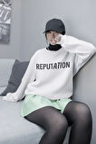 Taylor Swift Reputation Tasarım Baskılı Unisex Oversize Şarkıcı Sweatshirt