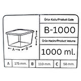 Offbox Buzluk Sebze Bakliyat Et Gıda Saklama Kabı - 1 Lt. - 10 Adet