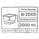 Offbox Buzluk Sebze Bakliyat Et Gıda Saklama Kabı - 2 Lt. - 10 Adet