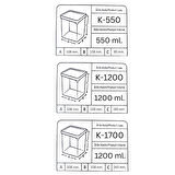 Offbox Kare Bakliyat Baharat Gıda Saklama Kabı - 3 Çeşit - 3 Adet