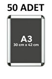 50 Adet A3 Eko Seri Çerçeve Rondo Köşe Aç Kapa Açılır Kapa