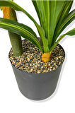 DRACAENA FRAGRANS 3 GÖVDE YAPAY AĞAÇ 160 CM SİYAH 30X30 GALVANİZ SAKSI