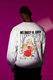 Monkey D. Luffy Baskılı Unisex Oversize Anime Karakter Dizi Sweatshirt