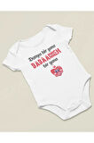 Dünya Bir Yana Babaannem Bir Yana Yazılı Pamuklu Yumuşak Unisex Çıtçıtlı Body Zıbın