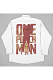 One Punch Man Baskılı Unisex Anime Dizi Karakter Gömlek
