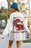 Mortal Kombat Baskılı Unisex Oversize Anime Sweatshirt