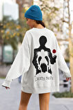 Death Note Baskılı Unisex Oversize Anime Death Note Sweatshirt