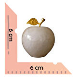 3'lü Doğal Oniks Taş Elma Biblo Seti - Dekoratif Şık Obje | Ev ve Ofis İçin Süs Eşyası
