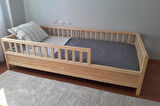 Montessori Çocuk Karyola - Montessori Yatak - Ahşap Karyola - 45 cm Korkuluklu - oppipo56