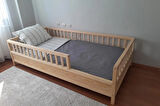 Montessori Çocuk Karyola - Montessori Yatak - Ahşap Karyola - 45 cm Korkuluklu - oppipo56
