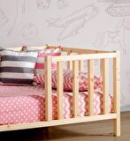 Montessori Yatak Ortadan Giriş Doğal Masif Çam Karyola