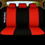 Kırmızı Siyah Ortopedik Şerit Oto Kılıfı Takımı - Tüm Koltuklara Uygun