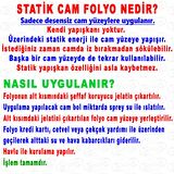 45 Cm X 1 Metre Buzlu Statik Yapışkansız Kumlama Cam Folyo Ev Ofis Duşakabin Desenli Cam Filmi