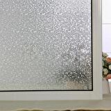 45 Cm X 2 Metre Buzlu Statik Yapışkansız Kumlama Cam Folyo Ev Ofis Duşakabin Desenli Cam Filmi