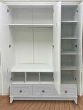 %100 MDF Oslo Düz Desen 3 Kapılı Bebek & Çocuk Gardırop