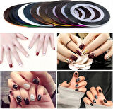 37 Parça Tırnak Süsleme Seti Nail Arts  Süsleme Taşları Profesyonel Set