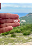 Doğaltaş Oval Pembe Kuvars Taşı Kolye Kararmaz Zincirsiz