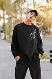 Kadın Tasarım Baskılı Unisex Oversize Sweatshirt