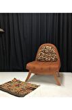 Owl Tekli Koltuk Berjer Leopar