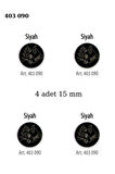 Ev Desenli Siyah Beyaz Renk 4 Adet 15 mm Bebek Düğme, Çocuk Kazak, Yelek, Gömlek Düğmesi 403 090