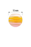 Çizgili Sarı Renkli 4 Adet 15 mm Bebek Düğme, Çocuk Düğme 403 264
