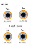 Sarı Renk Nazar Boncuklu Simli 6 Adet 15 mm Bebek Düğme, Bebek Kazak, Yelek, Gömlek Düğmesi 403 282