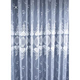 Raporlu, Nakışlı, Kırışma Yapmaz (1/3 Sık Pile) Ekru Tül Perde