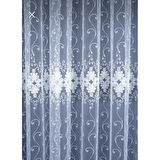 Raporlu, Nakışlı, Kırışma Yapmaz (1/3 Sık Pile) Ekru Tül Perde