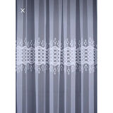 Raporlu, Nakışlı, Kırışma Yapmaz (1/3 Sık Pile) Ekru Tül Perde