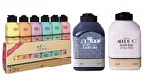 Akrilik Boya 6x75ml Pastel Renkler + 500ml Beyaz+ 500ml Siyah