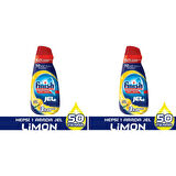 Hepsi Bir Arada Konsantre Jel 1000 ml Limon Bulaşık Makinesi Deterjanı 2 Adet x 1000 ml