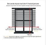 %100 Işık Geçirmez Blackout Stor Perde Siyah