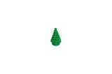 Lego 2435 Bitki, Çam Ağacı Küçük 2x2x4 (Yeşil) (5 Adet) 