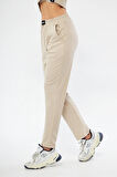 Lesa Wear Yüksel Bel Geniş Paça Şardonlu Likralı Spor Eşofman Altı