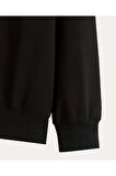 Erkek Paris Baskılı Yarım Fermuarlı Oversize Sweatshirt