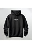 Alpha Team Baskılı Kapüşonlu Sweatshirt Hoodie Kalın Kumaş 3 İplik Şardonlu