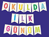 Okulda İlk Günüm 14 x 20 Cm Karton Harf Çocuk Seti