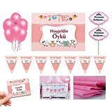 Hastane Bebek Odası Süsleme Seti Bebek Odası Hoşgeldin Süsleri Kapı Süsü Pembe