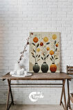 Pastel Çiçekler Sayılarla Boyama Seti, Hobi Seti, 40X50 Tablo, Fırça Boya, Numaralı Tuval
