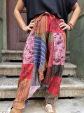 Unisex Nepal Patchwork Pantolon, Salaş Pantolon, Rahat Pantolon, Renkli Şalvar