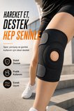 Ayarlanabilir Patella Destekli Dizlik Spor İçin Cırtlı Diz Bandajı Koruyucu Ortez